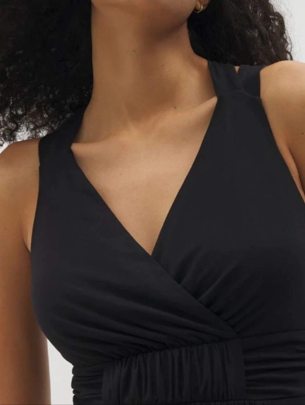 Soma Soft Jersey Navy Blue Sleeveless Cross-Back Midi Bra Dress Casual Beach - Picture 5 of 12